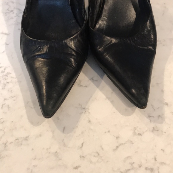 Prada Black Leather Slingback Heels - Size 36 - Picture 7 of 9